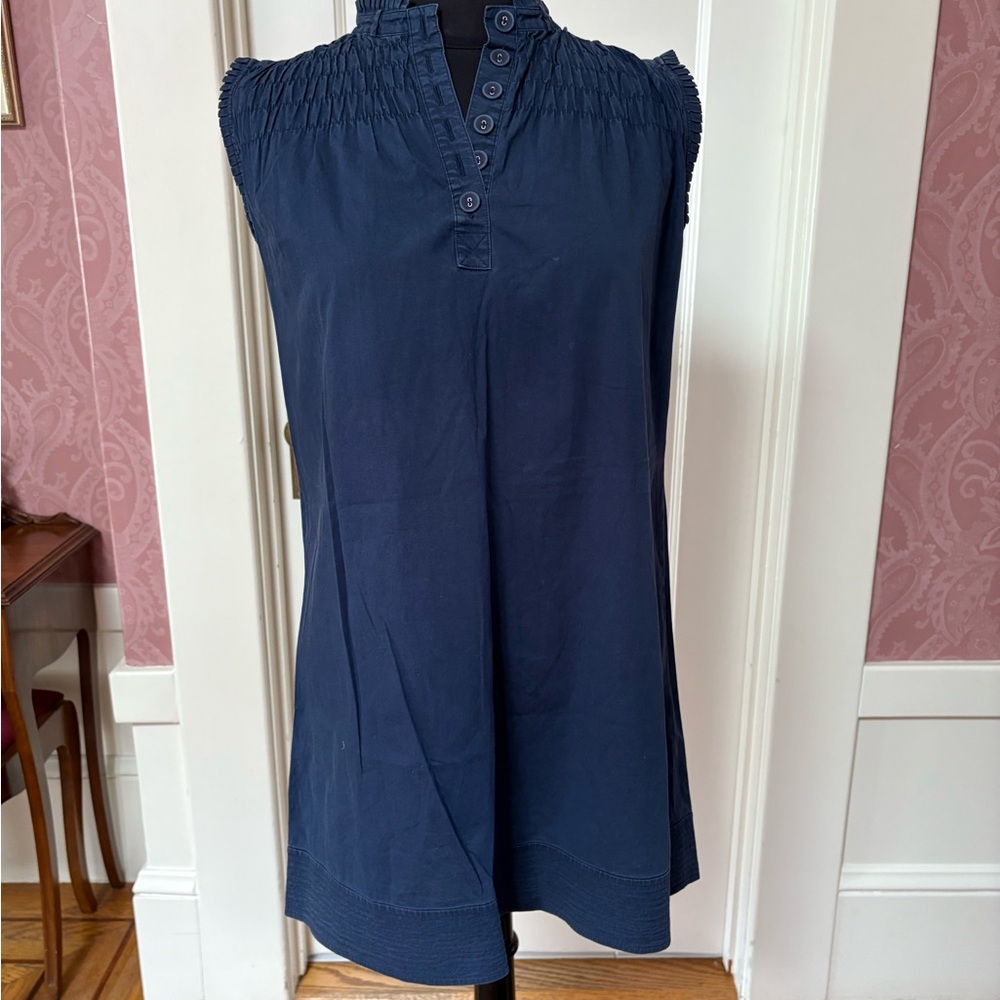 TSE Midnight Blue Buttoned Mini Dress
